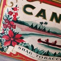 Gammel blik æske Canoe tobak dåse shag tobacco
